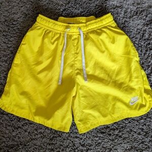 Nike Men's Bright Yellow Athletic Shorts